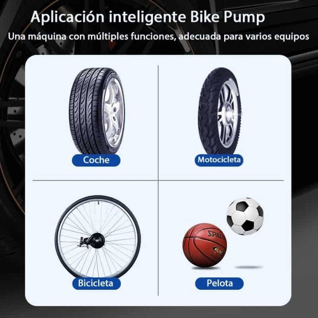 Bomba infladora inalámbrica portátil recargable para coche, inflador de neumáticos, compresor de aire digital
