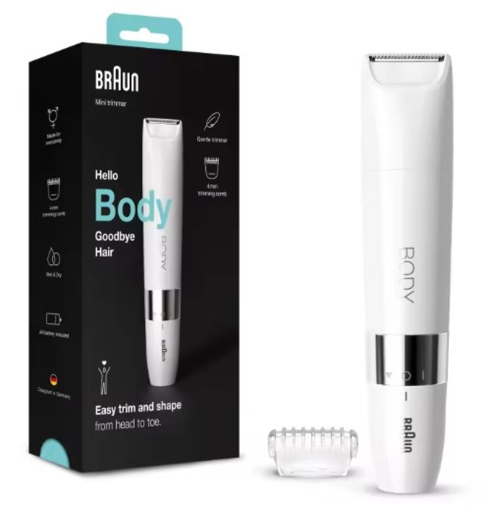 Braun BS1000 - Mini Recortadora corporal eléctrica para mujer y hombre