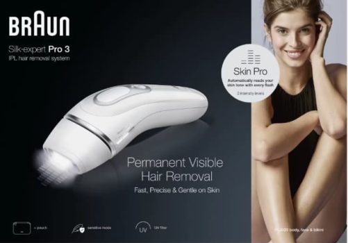 Braun Luz Pulsada Silk-expert Pro 3 PL3020 Depiladora IPL, Eliminación Del Vello En Casa, Maquinilla De Depilación Venus