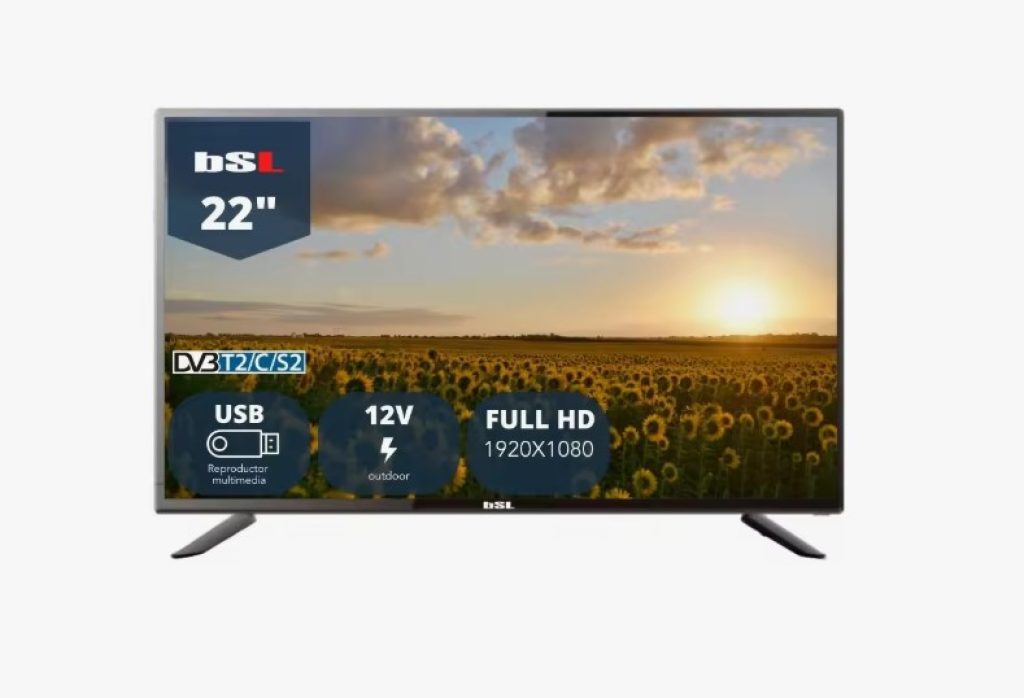 Bsl Televisor BSL-22112V 22 Pulgadas FHD DLED con Sintonizador DVBT2/DVB-C/DVB-S2 y Regulador de Sonido