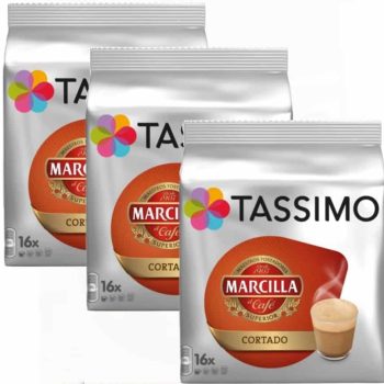 Cápsulas de Café CAFE MARCILLA TASSIMO - Delicioso Sabor - Fácil Preparación - Variedad de Sabores - Compatible con Tassimo - 48 Cápsulas