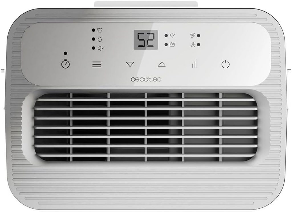 Cecotec Deshumidificador BigDry 8000 Expert Connected. 16 L/día, Depósito Extraíble 2L, Control por Wifi, 30m2