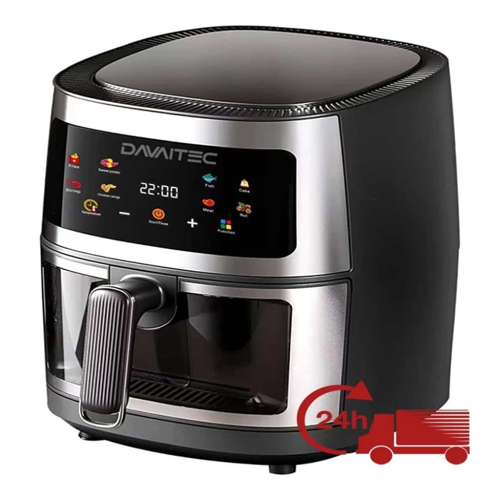 DAVAITEC Freidora de Aire Sin Aceite 5.5L 1700W con Tecnología de Circulación de Aire 360