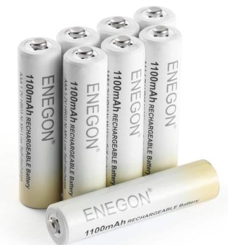 ENEGON - Pilas Recargables AAA (Lote de 8), 1100 mAh AAA Pilas Ultra potentes, 1,2 V Nih, Larga duración