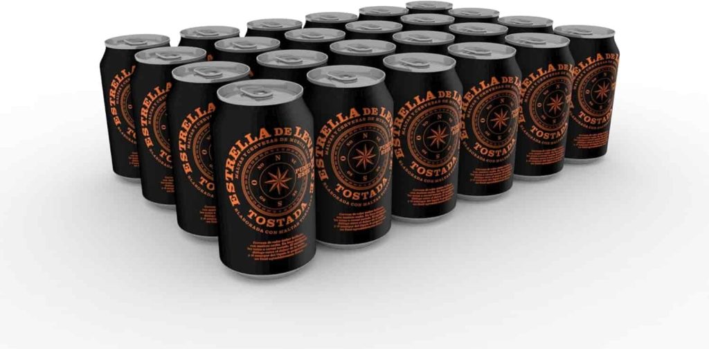 Estrella Levante Punta Este | Cerveza Tostada | Matices Caoba | Sabor Único | Caja 24 Latas x 33 cl