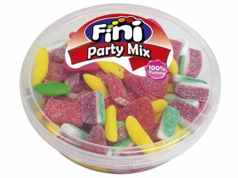 Fini Party Mix | Surtido de Gominolas de Sandía, Regaliz, Ladrillo, Plátano - Tarro 450 gr