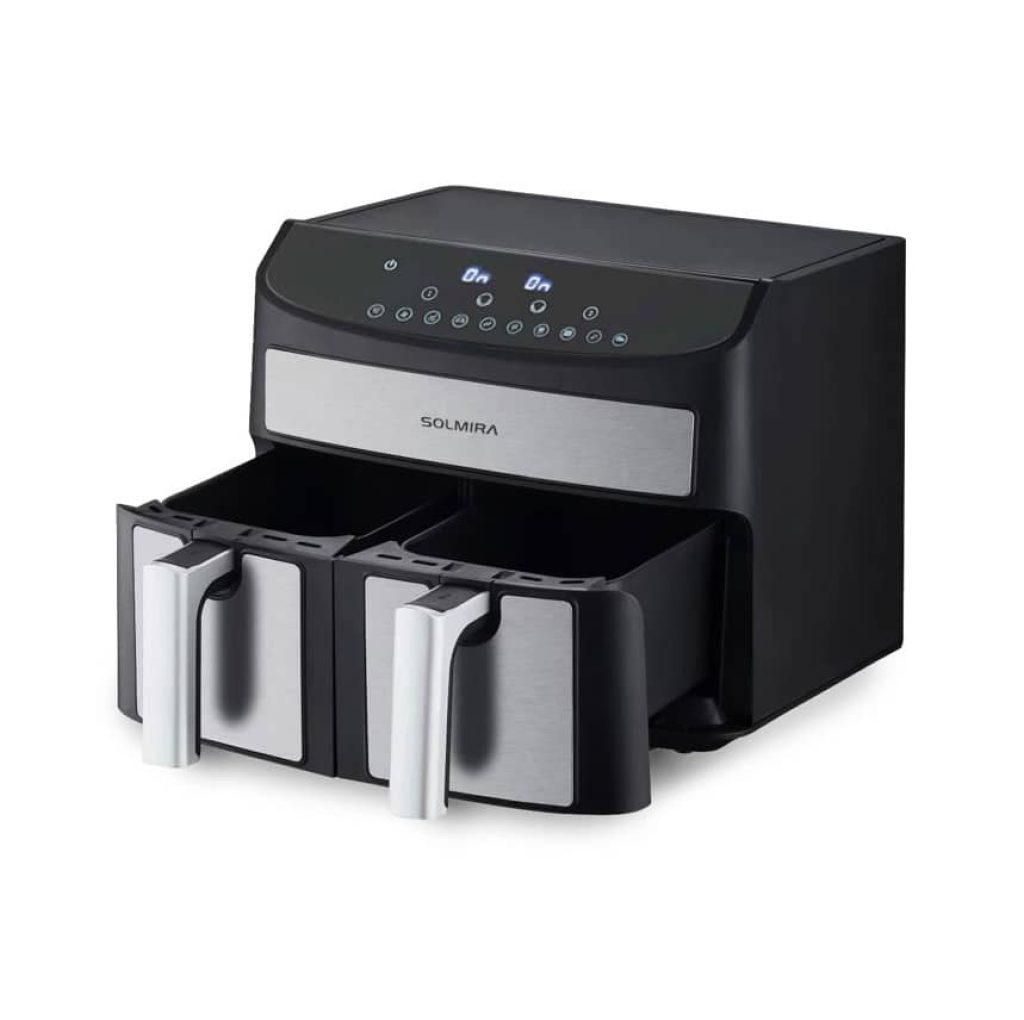 Freidora de Aire sin Aceite, Doble, Gran Capacidad 8L, 1700W - Solmira