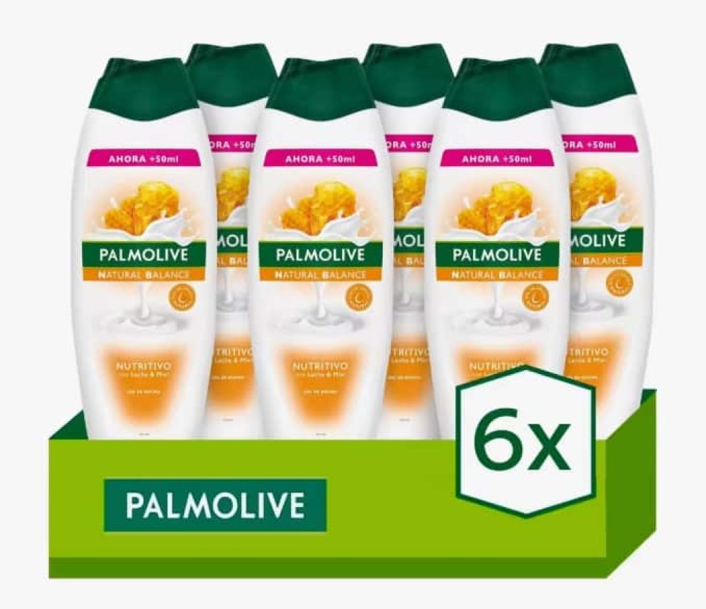 Gel de ducha Palmolive Natural Balance Nutritivo Leche & Miel 600ml Pack de 6 | Conectado con la Naturaleza con Leche y Miel. Piel suave e hidratada cada día.