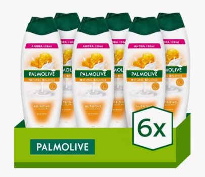 Gel de ducha Palmolive Natural Balance Nutritivo Leche & Miel 600ml Pack de 6 | Conectado con la Naturaleza con Leche y Miel. Piel suave e hidratada cada día.