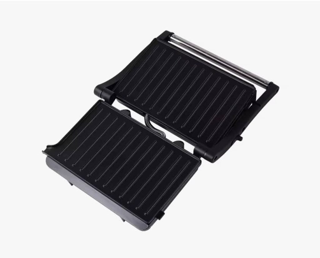 Grill multifunción Jocca con placas antiadherentes de apertura 180 grados, 800-1000W de potencia