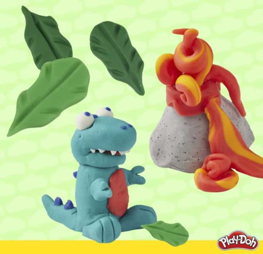 Hasbro Play-Doh Playset creativo dinosaurio con 13 tarros y 5 accesorios, exclusivo de Amazon, Exclusivo en Amazon