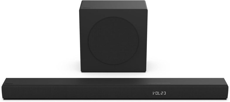 Hisense HS3100 - Barra de Sonido 3.1, 480W, Dolby Digital, DTS Virtual X, EzPlay, Bluetooth 5.3, HDMI ARC/Optical/AUX/USB, 6 Modos de Sonido