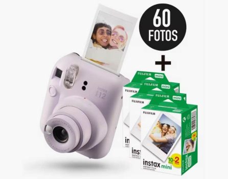 INSTAX. Pack Cámara instantánea Instax mini 12 con 60 fotos