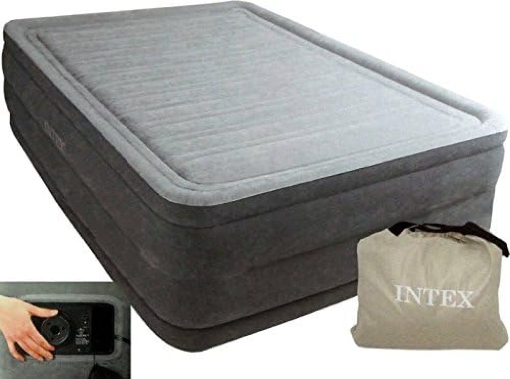 Intex 64418 Comfort-Plush High-Rise Colchón Hinchable Doble, 152x203x56 cm, Peso Máximo 272 kg