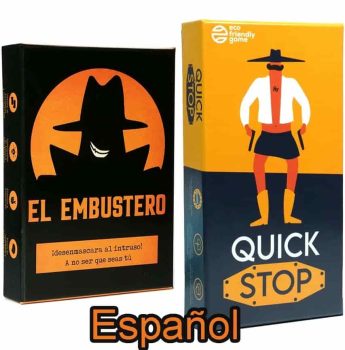 Quick Stop Oh Happy Games - El Embustero - ¿Conseguirás desenmascararlo? ¡Faroles, Creatividad, Juegos de Palabras y sospechas! Juego de Mesa - Familiar, Adultos y Chicos