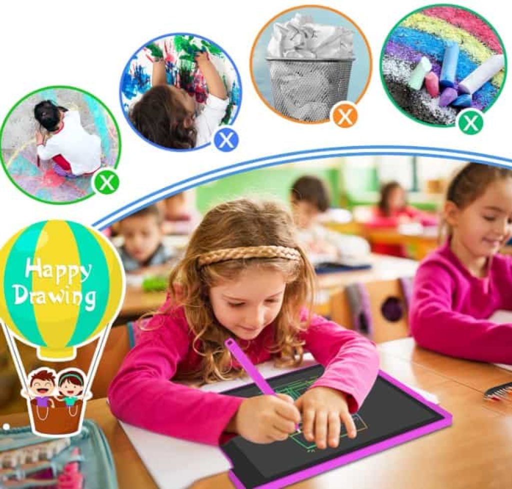 Juguetes Niños, Regalo Niña 2 3 4 5 6 7 8 años Tableta de Escritura de 12 Pulgadas, Pizarra Infantil,Juguetes Educativos del Niño del Cojín de dibujo para Cumpleaños