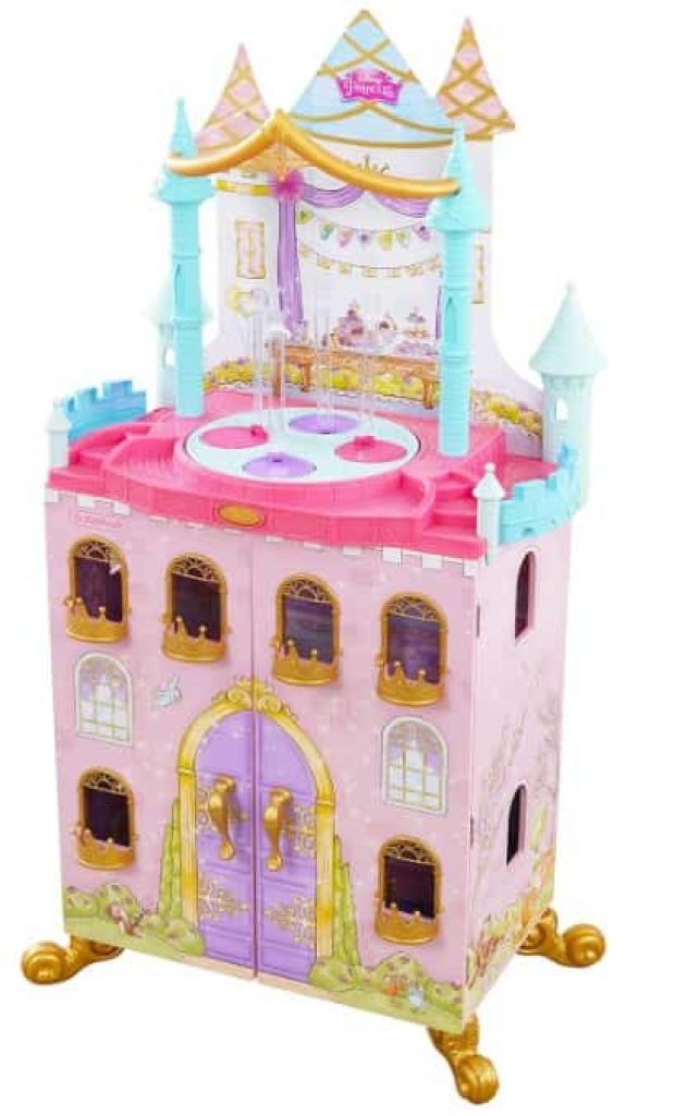 KidKraft Princesas Disney Casa de muñecas de Madera Dance & Dream Castle para muñecas de 30 cm con Muebles y Accesorios incluidos, 3 Niveles de Juego, Juguetes niños y niñas Desde 3 años (10276)