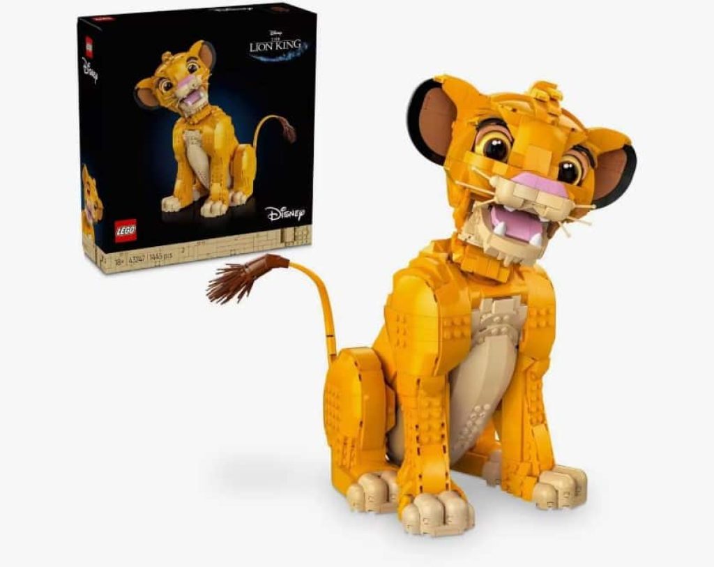 LEGO 43247 Disney: El Rey León - Simba Joven, Figura Creativa y Coleccionable para Construir, Set de Construcción Inspirado en la Película, Ideal para Fans de Disney