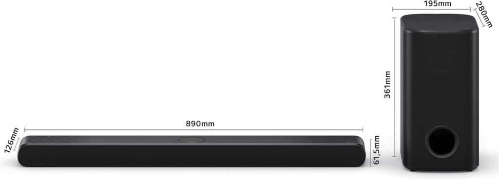 LG S77TY - Barra de Sonido Inteligente, 400W, Hi-Res Audio, Dolby Vision, Smart Up-Mixer, Dolby Atmos/DTS, Negro