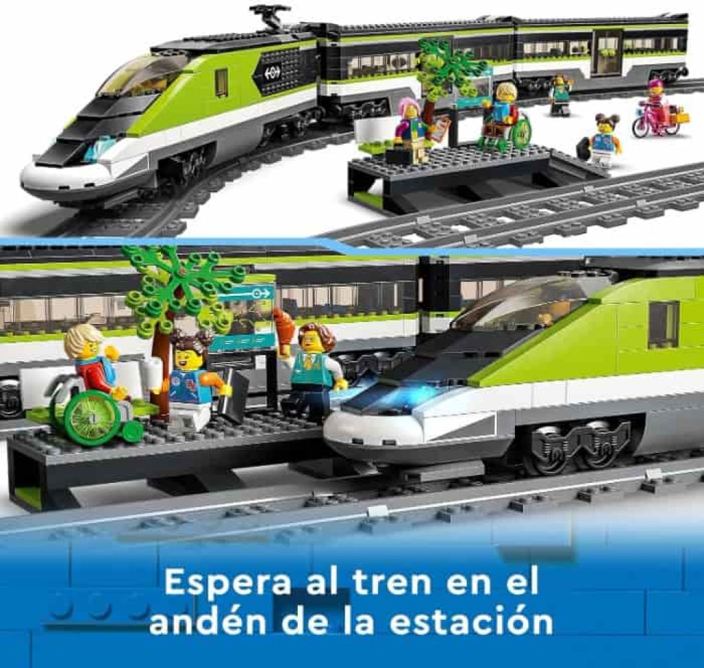 Lego City Tren de Pasajeros de Alta Velocidad, Juguete, Vehículo Teledirigido para Niños y Niñas de 7 Años o Más con Luces y Vías, Idea de Regalo de Cumpleaños 60337