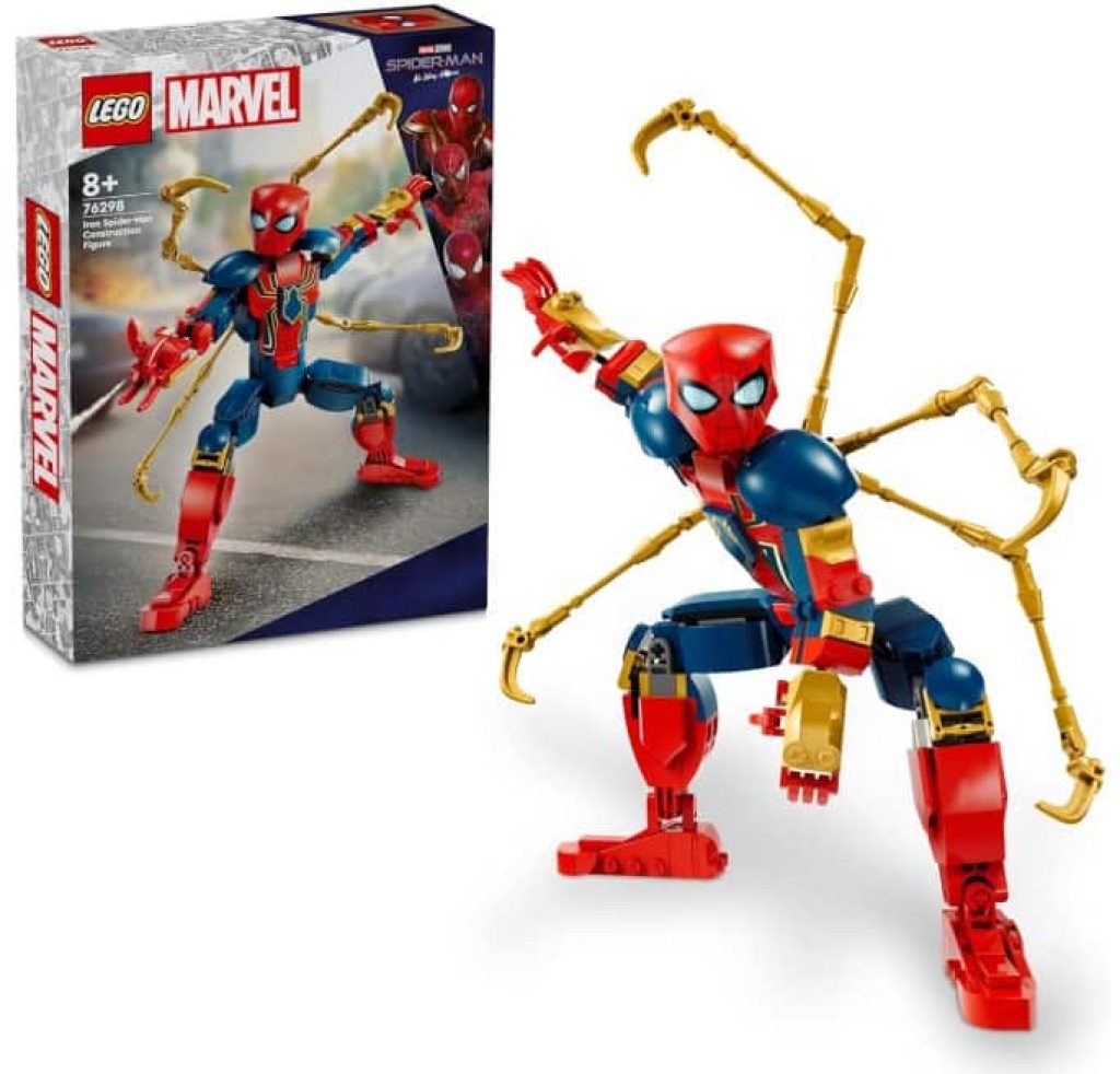 Lego Marvel Figura para Construir: Iron Spider-Man Articulada para el Juego de Roles de Superhéroes, Juguete de Construcción con Armadura, Regalo para Niños y Niñas de 8 Años o Más 76298