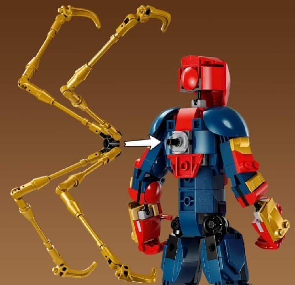 Lego Marvel Figura para Construir: Iron Spider-Man Articulada para el Juego de Roles de Superhéroes, Juguete de Construcción con Armadura, Regalo para Niños y Niñas de 8 Años o Más 76298
