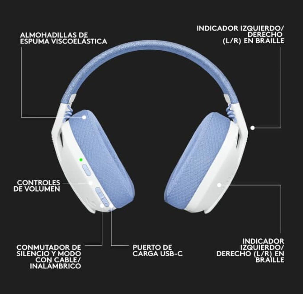 Logitech G435 Auriculares Inalámbricos LIGHTSPEED para Gaming