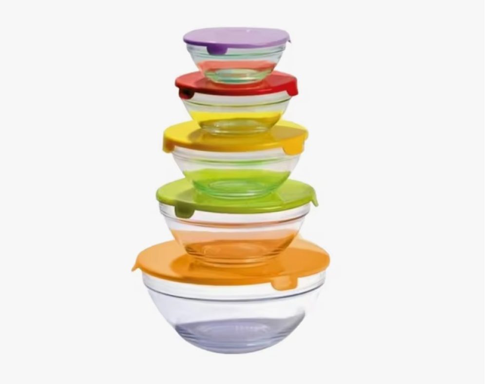 MAXHOME-Juego de 5 Cuencos de Cristal con Tapa,Ensaladeras, Cuencos para Aperitivos,Tupper redondos hermeticos,150ml 200ml 350ml 500ml y 900ml ,Color surtido,AleatorioMAXHOME-Juego de 5 Cuencos de Cristal con Tapa,Ensaladeras, Cuencos para Aperitivos,Tupper redondos hermeticos,150ml 200ml 350ml 500ml y 900ml ,Color surtido,Aleatorio
