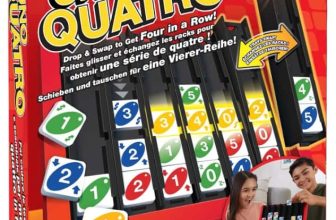 Mattel Games UNO Quatro Juego de Mesa Cuatro en Raya con fichas, +7 años (Mattel HPF82)