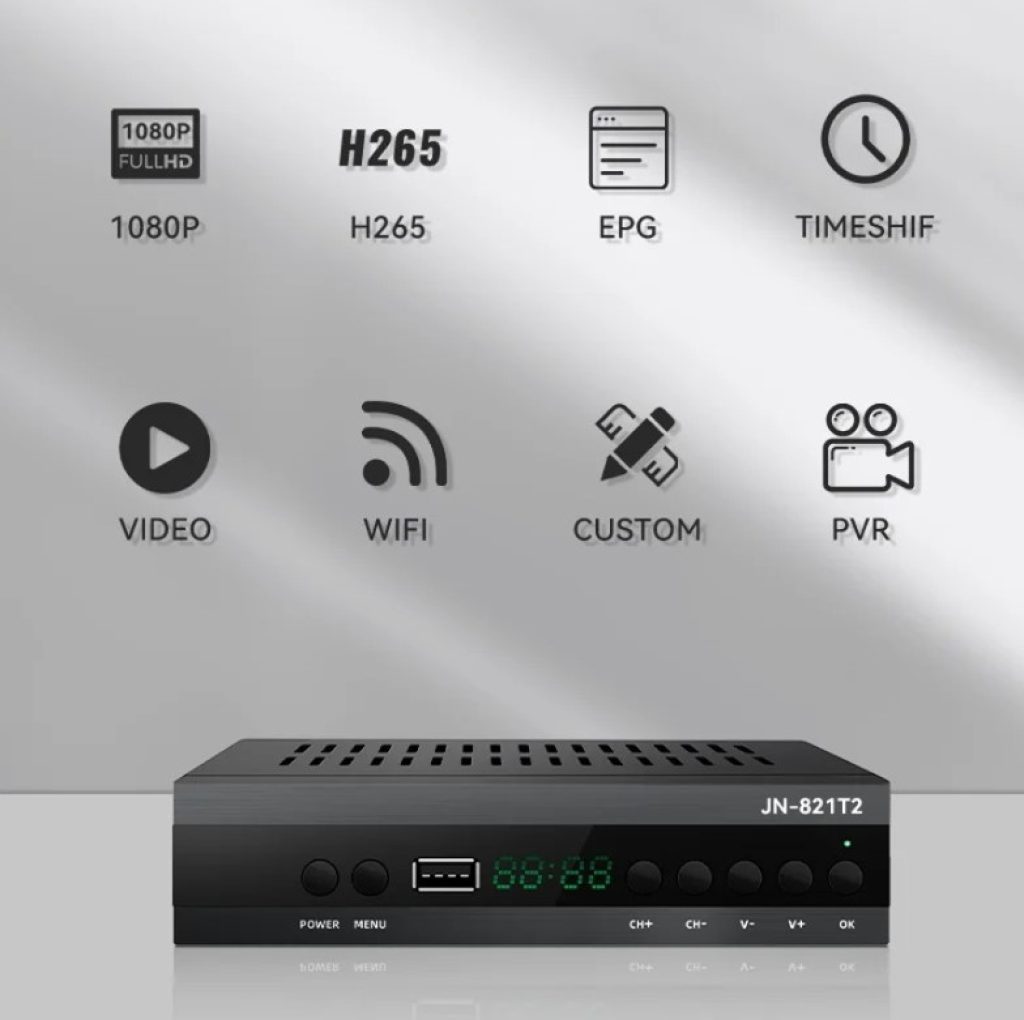 MicroData TDT HD TV receptor España，H.265，Decodificador TDT HD 2024 Nuevo，DVB-T2，Sintonizador TDT HD,Receptor TDT HD