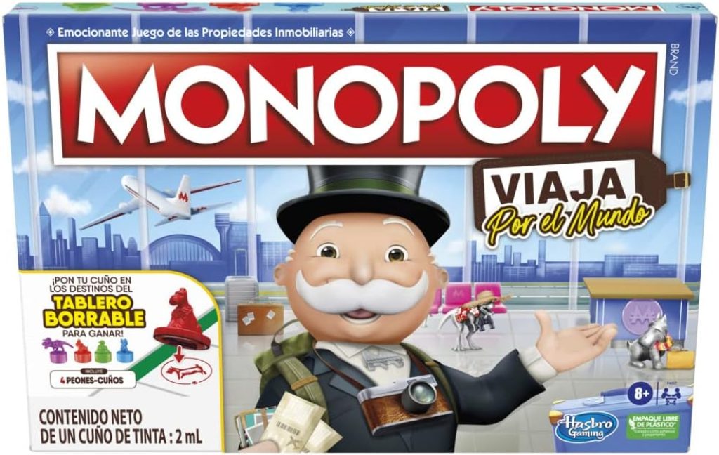 Monopoly Viaja por el Mundo - Juego de Mesa para Toda la Familia y niños a Partir de 8 años