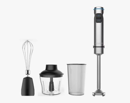 MyWave MWBTM-1500ACC Batidora De Mano Inox Pie Extra Largo 1500W con accesorios