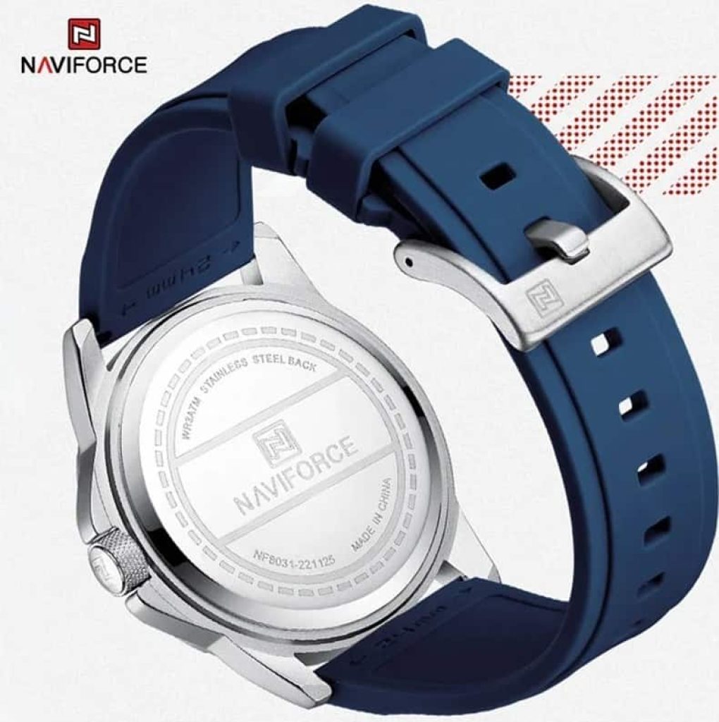 NAVIFORCE-Reloj de pulsera de cuarzo informal para hombre, cronógrafo deportivo, resistente al agua, con correa de silicona, luminoso, Masculino