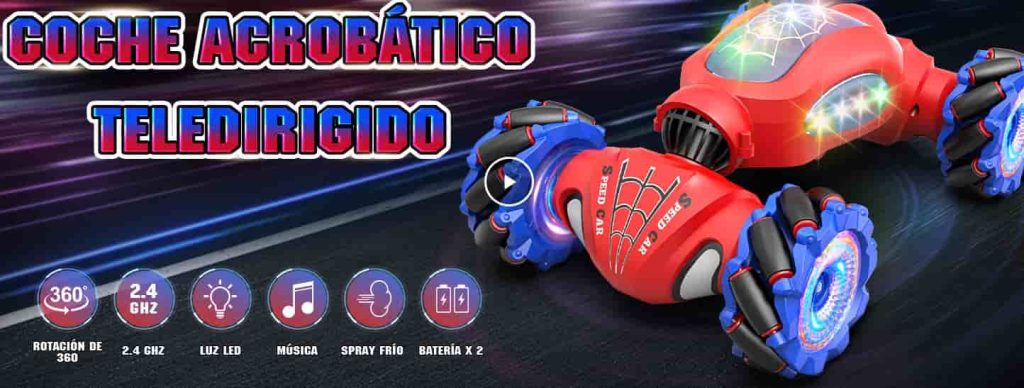 Nitigo Coche Teledirigido, Carro Telecomandado 4x4 Coche Control Remoto Spider, Juguetes Niño Niña 6-12 Años