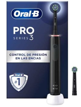 Oral-B Pro 3 3000 Cepillo de Dientes Eléctrico con Mango Recargable y 2 Cabezales