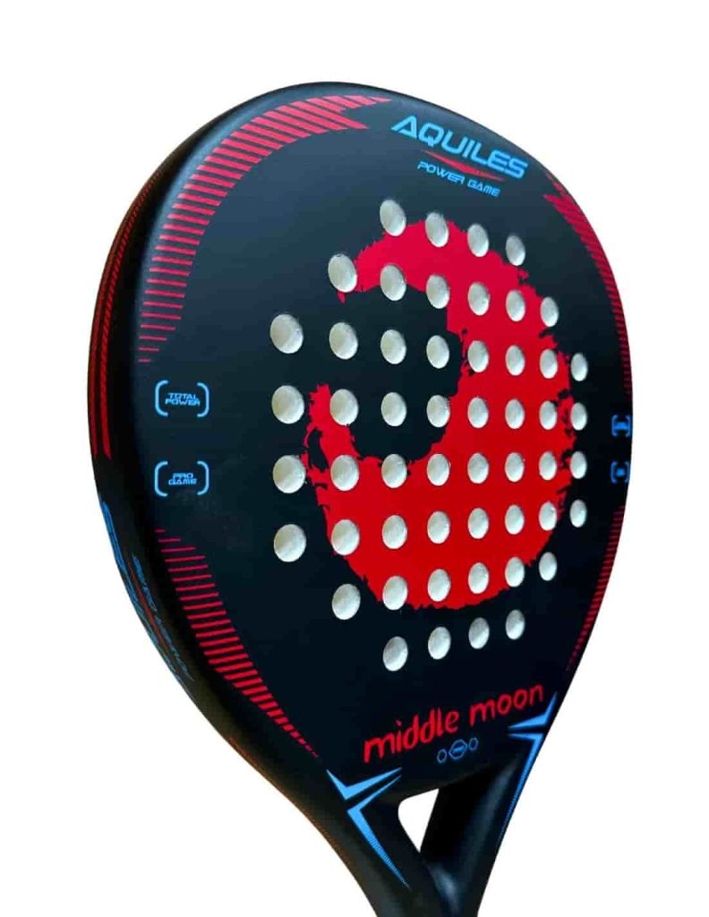 Pala de pádel Middle Moon AQUILES Power Game + Protector Transparente