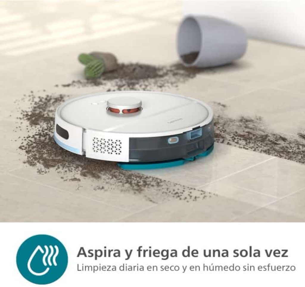 Philips HomeRun serie 2000: Robot aspirador y friegasuelos 2en1, 2700Pa de succión, (XU2100/20)