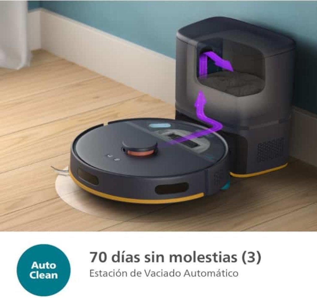 Philips HomeRun serie 2000: Robot aspirador y friegasuelos 2en1, 2700Pa de succión, (XU2100/20)