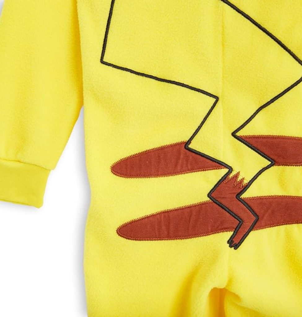Pokemon Pijama de Una Pieza Niño Niña Forro Polar Pikachu