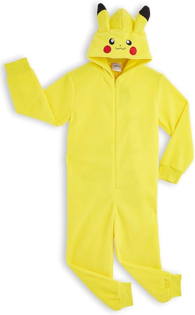 Pokemon Pijama de Una Pieza Niño Niña Forro Polar Pikachu