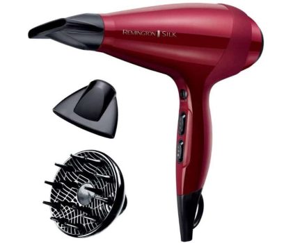 Remington Secador de Pelo Profesional Silk, Iónico, Cabello Sin Encrespamiento, 2400 W, Motor AC, 6 Temperaturas, 2 Velocidades, AC9096