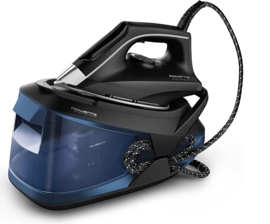 Rowenta Powersteam - Centro planchado alta presión 6,2 bares, golpe de vapor de 340 g/min, vapor continuo de 120 g/min suela MicroSteam con depósito de 1,7 L y Modo Eco, para todos los tejidos