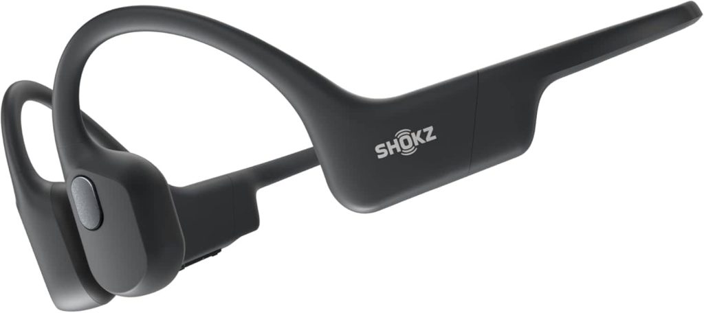 SHOKZ OpenRun Auriculares conducción ósea, Open-Ear Auriculares Deportivos inalámbricos con Bluetooth y micrófono