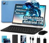 SUAAT Tablet 2025 Newest Android 14 Tableta 10 Pulgadas 22GB RAM+128GB ROM/1TB TF