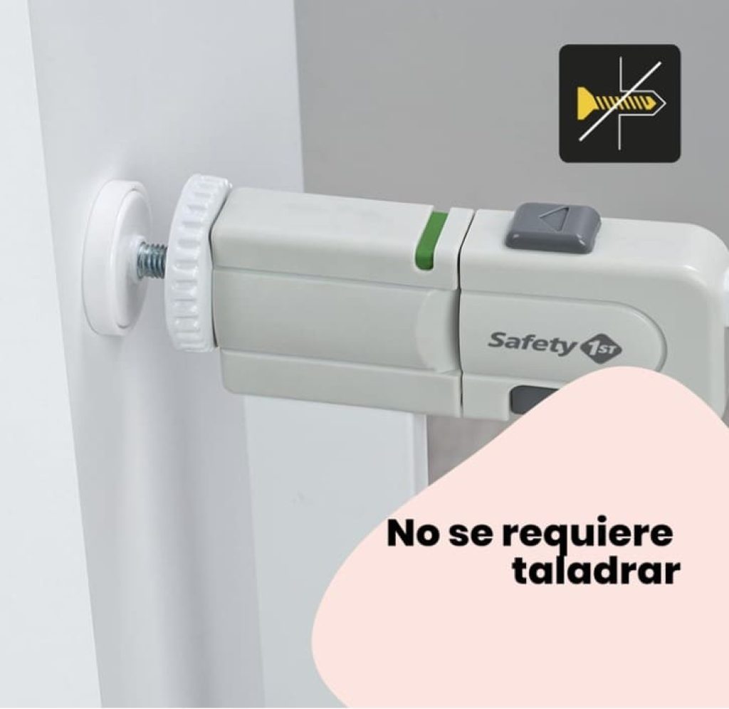 Safety 1st Secure Tech Metal Barrera de seguridad niños, metálica para puertas y escaleras con apertura de 73-80 cm