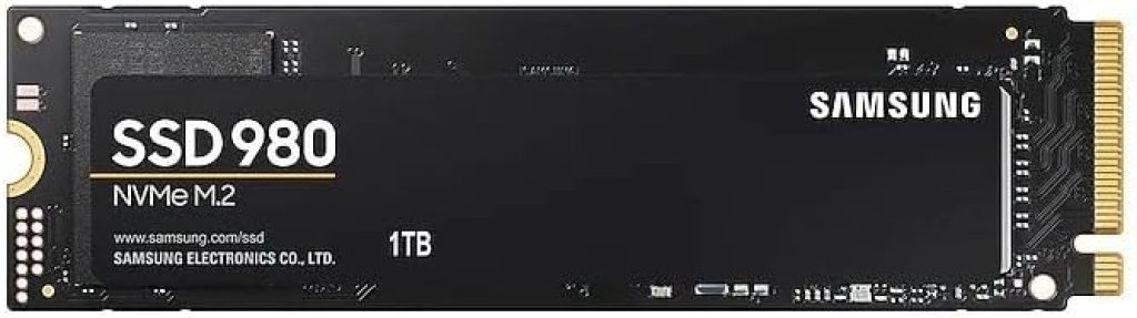 Samsung 980 1 TB PCIe 3.0 (up to 3.500 MB/s) NVMe M.2 Internal Solid State Drive (SSD) (MZ-V8V1T0BW)