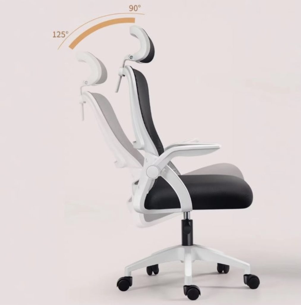 Silla de Oficina, para Gaming, Escritorio Ergonómica con Reposacabezas, Ajustable y con Soporte Lumbar Giratoria 360° (SF168-001 6190 D7)