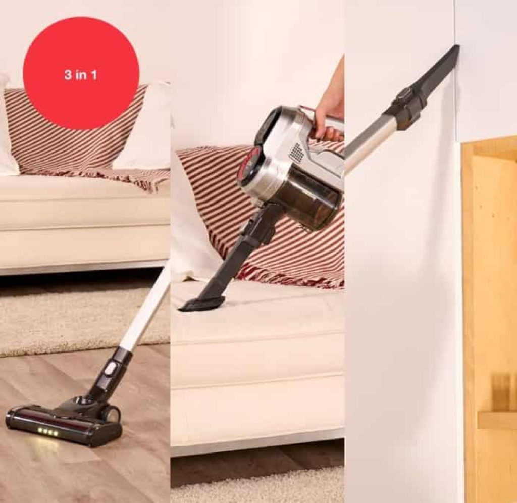 Solac Solution AE2545 - Aspirador versátil, escoba, mano y lanza rincones, depósito 650 ml, filtro HEPA, autonomía 45 min