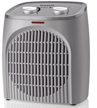 Taurus Tropicano Bagno Termoventilador, calefactor compacto, seguridad IP21 especial baños, termostato regulable, 2 velocidades de calor (1000W - 2000W) + ventilador, luz led, silencioso