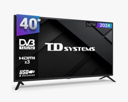 Televisor 40 Pulgadas Full HD, USB Grabador reproductor, Sintonizador digital DVB-T2/C/S2 - TD Systems K40DLC19F